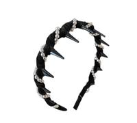 Vintage Velvet Pearl Top Hairband Slip Toothed Hairband For Women G9I7 Fashion Sweet Girls Hair Accessories