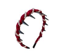 Vintage Velvet Pearl Top Hairband Slip Toothed Hairband For Women Sweet Girls Accessories Hair Fashion G9I7