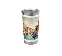 Vintage Venice Canal Scene Gondola Ride Stainless Steel Insulated Tumbler