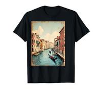 Vintage Venice Canal Scene Gondola Ride T-Shirt