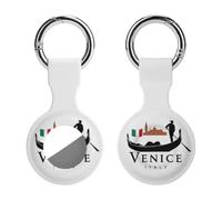 Vintage Venice Gondola Italy Flag Protective Case Compatible with AirTag