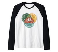 Vintage Venn Diagram Life The Universe and Everything - 42 Raglan Baseball Tee
