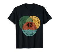 Vintage Venn Diagram Life The Universe and Everything - 42 T-Shirt