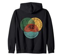 Vintage Venn Diagram Life The Universe and Everything - 42 Zip Hoodie