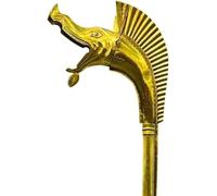 Vintage Ventures Medieval Brass Carnyx of Tintignac Celtic war Horn Fully Playable Gold,18 Gauge Brass, 6 feet Golden