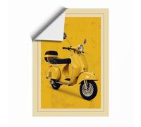 Vintage Vespa Dreams Retro Unframed Wall Art Print A2 (59.4×42cm), Wall Decor for Living Room, Bedroom, Office & Home, Art Gift