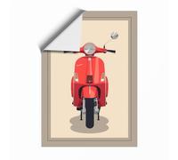 Vintage Vespa Red Retro Unframed Wall Art Print A4 (29.7×21cm), Wall Decor for Living Room, Bedroom, Office & Home, Art Gift