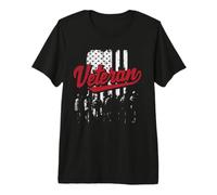 Vintage Veteran US Flag Fathers Day Premium T-Shirt