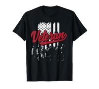 Vintage Veteran US Flag Fathers Day T-Shirt