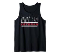 Vintage Veteran US Flag Fathers Day Tank Top
