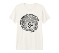 Vintage Vibe Spiral Cat, Overwhelmed Mood Premium T-Shirt