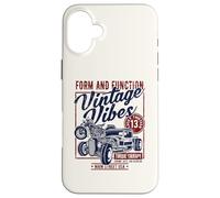 Vintage Vibes Main Street USA Hotrod Motorcycle Design Case for iPhone 16 Plus