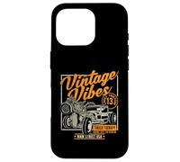 Vintage Vibes Main Street USA Hotrod Motorcycle Design Case for iPhone 16 Pro