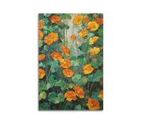 Vintage Vibrant Marigold Flowers FloralCanvas Poster Wall Art Poster for Room Living Room Study Aesthetics And DecorationUnframe-style 20x30inch(50x75cm)