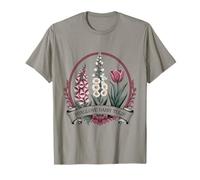 Vintage Victorian Botanical Foxglove Daisy Tulip Floral T-Shirt