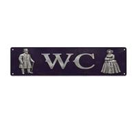 Vintage Victorian Decor WC Toilet Classic Metal Tin Sign