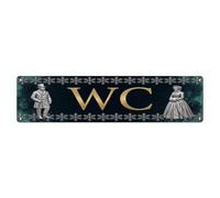 Vintage Victorian Decor WC Toilet Classic Metal Tin Sign