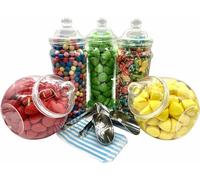 Vintage Victorian Pick & Mix Candy Buffet Kit - 5 Large Jar Pack Light Blue Stripe Bags