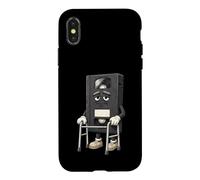 Vintage Video Cassette Elder Character Retro Analog Media Case for iPhone X/XS