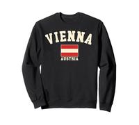 Vintage Vienna Austria Austrian Flag Souvenir Retro Graphic Sweatshirt