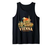 Vintage Vienna Austria Travel Souvenir Landmark Gift Tank Top