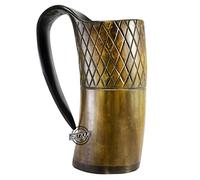 Vintage Viking Cup Ox Horn Mug Cup Authentic Drinking Wine, Beer, Coffee Mug Bard Decor Gift