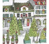 Vintage Village Christmas Caspari Lunch Napkins 20 in Pack 3 ply 33 cm Square