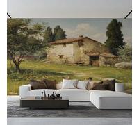 Vintage Village Photo Wallpaper, Cottage Farmhouse Rural Scenery Wallpaper Mural, 400x280cm Wall Paper for Bedroom Living Room, Non-Woven Wall Mural Room Decor EL&D59