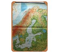 Vintage Vintage Rollable Map Wall Chart Print Scandinavia Norway Sweden Finland Tin Signs Wall Decor Metal Signs Metal Tin Sign Wall Decor For Your Room Bar Cafe Club Decoration Unique Wall Decor Wall