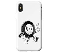 Vintage Vinyl Disc Design/Cool Retro Music & Old Cartoon Case for iPhone X/XS