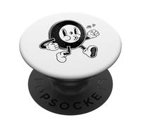 Vintage Vinyl Disc Design/Cool Retro Music & Old Cartoon PopSockets Adhesive PopGrip