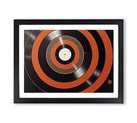 Vintage Vinyl Record Art Vol.2 Abstract H1022 Framed Print for Living Room Bedroom Home Office Décor, Wall Art Picture Ready to Hang, Black A4 Frame (34 x 25 cm)