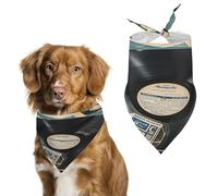 Vintage Vinyl Record Dog Bandana Cat Dogs Kerchief Triangle Bibs Scarf Lightweight Breathable Pet Scarfs Adjustable Bib Handkerchief Cute Soft Pet Bib for Small Medium Large Dog