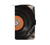 Vintage Vinyl Record Wallet Multifunctional Wallets for Men Compact Wallet Purse Passport Bag