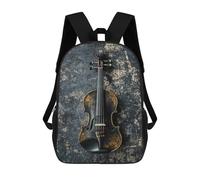 Vintage Violin Musical Instrument Backpack School Bag Daypacks Business Backpack Water Resistant Bookbag for Girls Boys Teenage 17inch