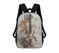 Vintage Violin Wall Art Children's Backpacks School Backpack 3D Printed for Kids Travel Rucksacks Book Bags Kids 17inch School Bag