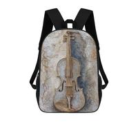 Vintage Violin Wall Art Decor School Backpack Business Durable Laptop Bag for Camping Outdoor Adventures And Daily Travel 17inch