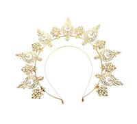 Vintage Virgin Headband with Double Pearls Unique Decorative Hair Accessory for Retro Parties Christmas Cosplay and Special Celebrations