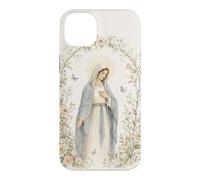 Vintage Virgin Mary Floral Faith Prayer Case for iPhone 14 Plus