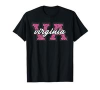 Vintage Virginia Game-Day Leopard Print Fan Art T-Shirt