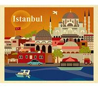 Vintage Visit Turkey Istanbul Travel Tourism Wall Art Photo Picture Print Poster A4