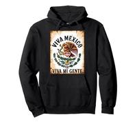 Vintage Viva la Independencia de Mexico, Proud Mexican Flag Pullover Hoodie