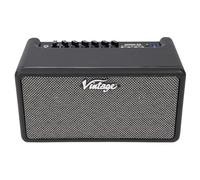 Vintage VMA25BK Retro 25W Guitar Amplifier with DSP - Black | 6 Built-In Effects, 8 Amp Simulations, 30 Drum Patterns | USB Recording, EQ Controls & Extension Out
