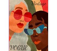 Vintage Vogue: Supreme two Girls on cover Composition book notebook college ruled lined pages