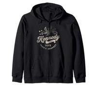 Vintage Vote John F. Kennedy Eagle Patriotic 1860 Distressed Zip Hoodie