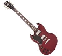 Vintage VS6 ReIssued Electric Guitar ~ Left Hand Cherry Red