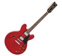 Vintage VSA500 Reissued 12 String Semi Acoustic Cherry Red