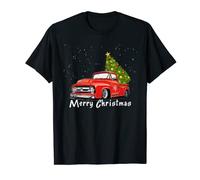 Vintage Wagon Christmas T-Shirt - Tree on Car Xmas Vacation T-Shirt