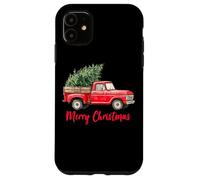 Vintage Wagon Truck With Tree Merry Christmas Family Pajama Case for iPhone 11