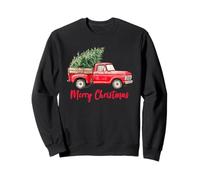 Vintage Wagon Truck With Tree Merry Christmas Family Pajama Sweatshirt